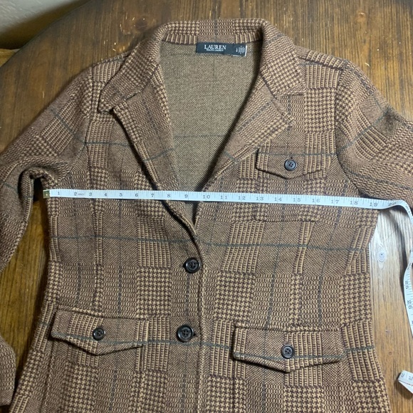 Lauren Ralph Lauren Brown Plaid Blazer - Picture 7 of 13